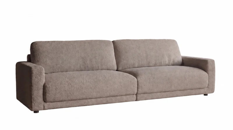 KAWOLA Sofa MARLIN 3-Sitzer Stoff greige