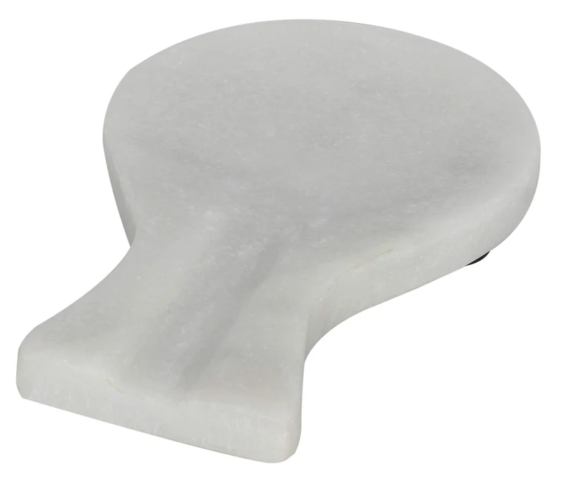 Spoon Rest Handmade Marble Big White Spatula Ladle Fork Utensil Rest - Spoon Rests Keeper Kitchen Organizer - Chef Cooking Helper Tool Countertop Spoon Holder