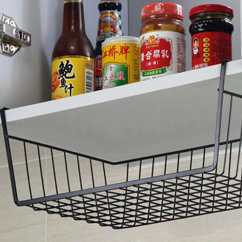 Kitchen Desktop Storage Holder Cup Bottle Hanging Organizer Bathroom Toilet Paper Basket Holder Home Cupboard Finishing Rack