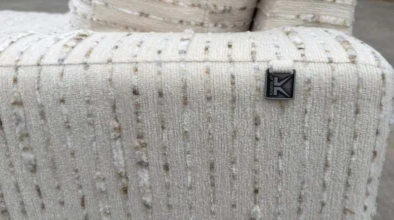 KAWOLA Sofa MARLIN Ecksofa Stoff cremeweiß