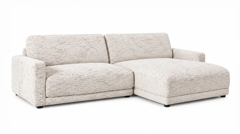 KAWOLA Sofa MARLIN Ecksofa Stoff cremeweiß