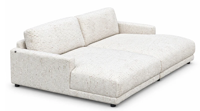 KAWOLA Big Sofa MARLIN Stoff cremeweiß