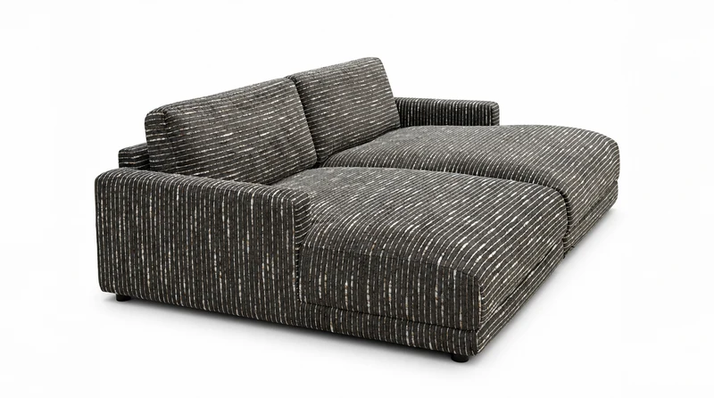 KAWOLA Big Sofa MARLIN Stoff braun