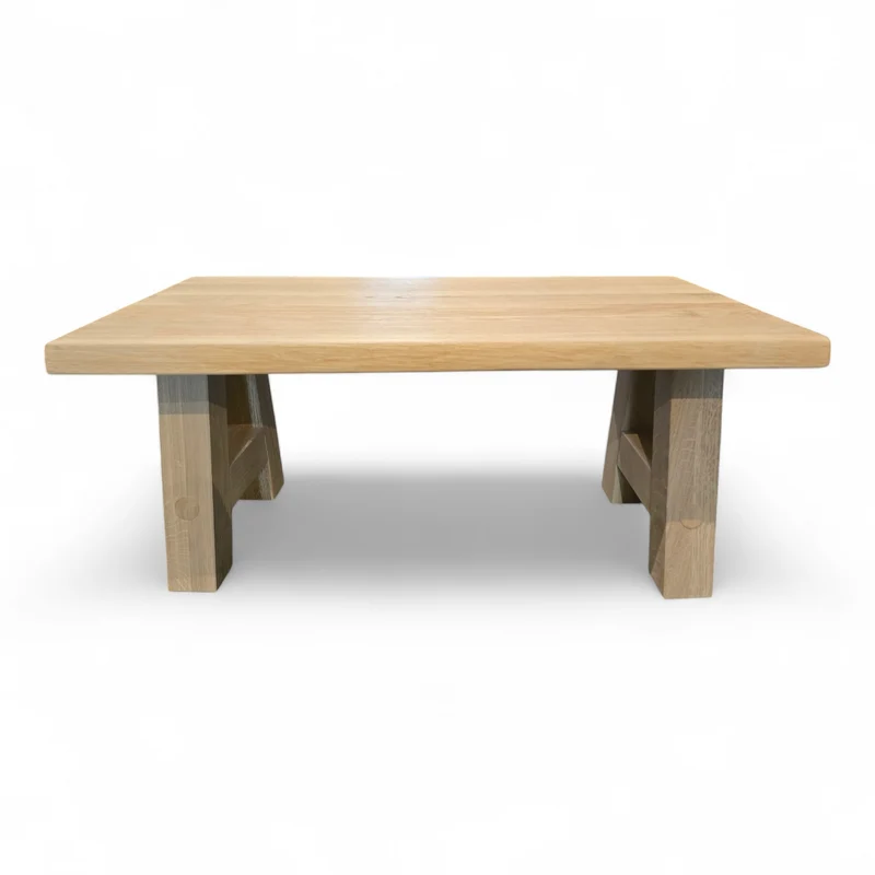Couchtisch (Hoga) Wohnzimmertisch Eiche Massivholz Holzgestell A-Form