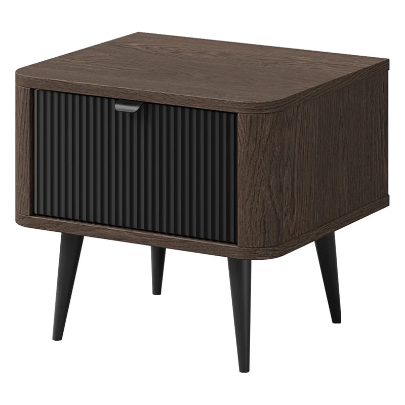 Marly Wohnzimmer-Set 4-teilig mit Regal mit Türen und Schublade, Couchtisch, Sideboard und Nachttisch – Baltic Storm