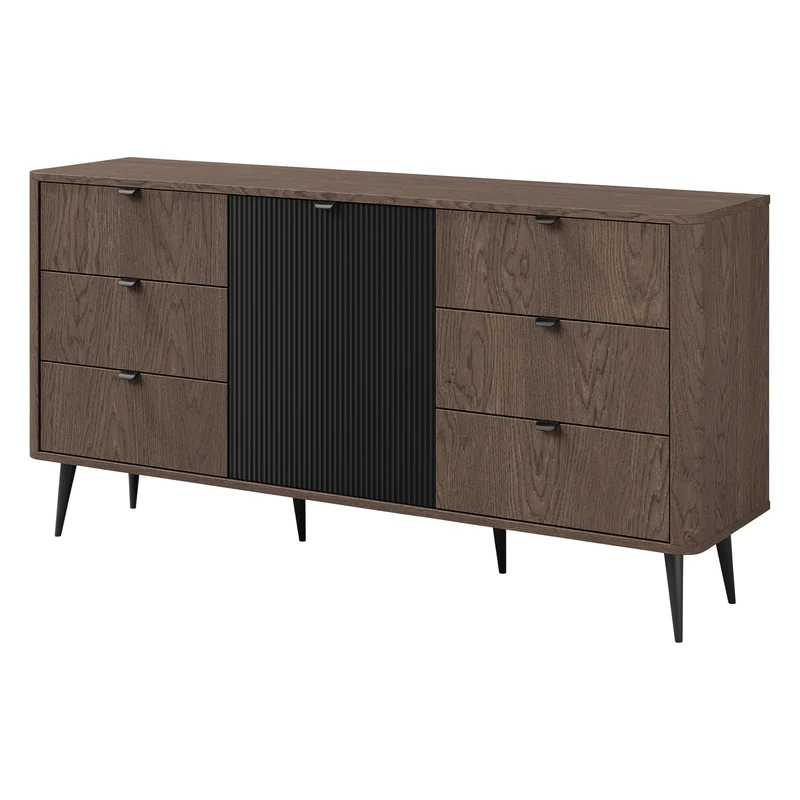 Marly Kommode 160 cm mit 1 Tür und 6 Schubladen – Baltic Storm