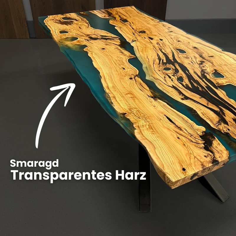Epoxidharz Tisch aus Olive (aktuell nur auf Anfrage) | Modell Wildsee