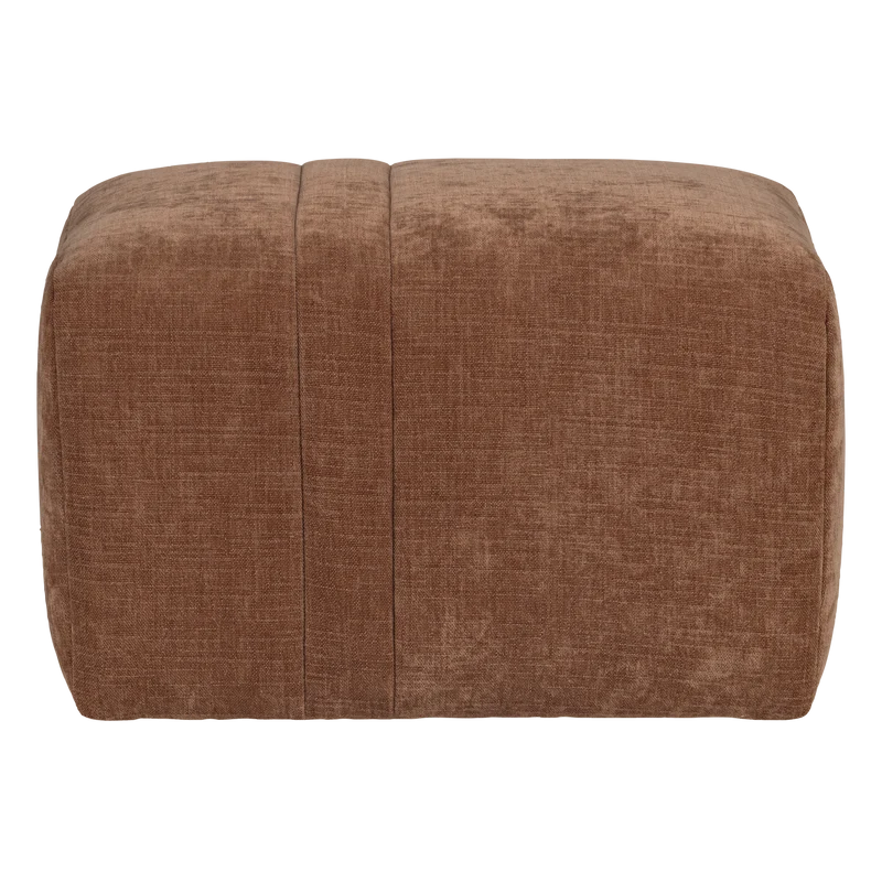 Omaire hocker chenille rostbraun