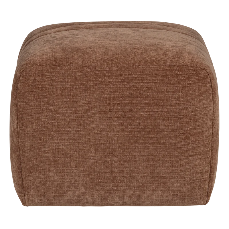 Omaire hocker chenille rostbraun