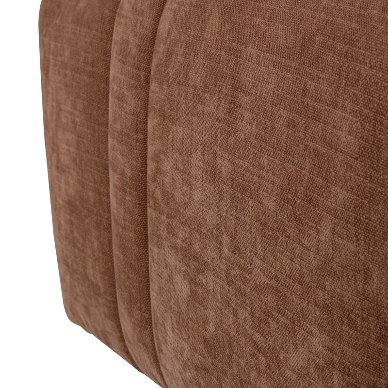 Omaire hocker chenille rostbraun