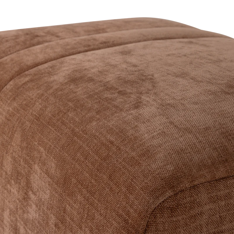 Omaire hocker chenille rostbraun