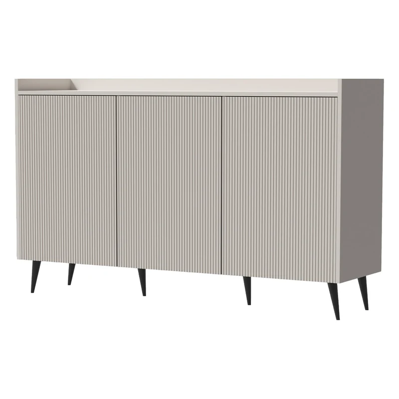 Ademo Wohnzimmer-Set 3-teilig mit Sideboard, Kommode und Couchtisch – Kaschmir