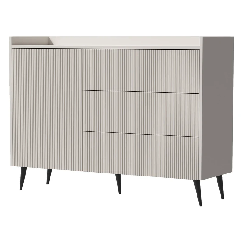 Ademo Wohnzimmer-Set 3-teilig mit Sideboard, Kommode und Couchtisch – Kaschmir