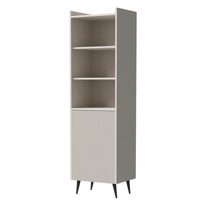 Ademo Wohnzimmer-Set 3-teilig mit Sideboard, Standregal schmal und Couchtisch – Kaschmir