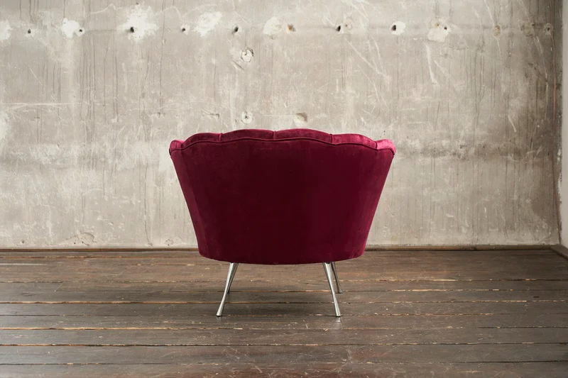 KAWOLA Sessel NARLA Polstersessel Velvet rot