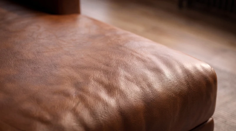 KAWOLA Sofa MARLIN Ecksofa Lederfaserstoff cognac