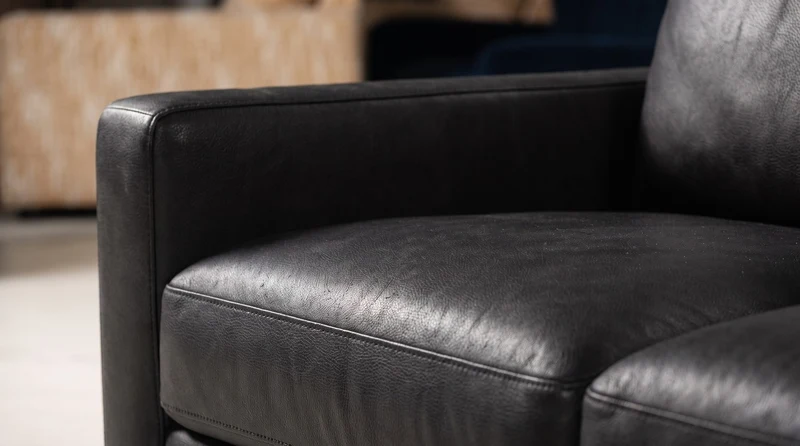KAWOLA Sofa MARLIN Ecksofa Lederfaserstoff schwarz