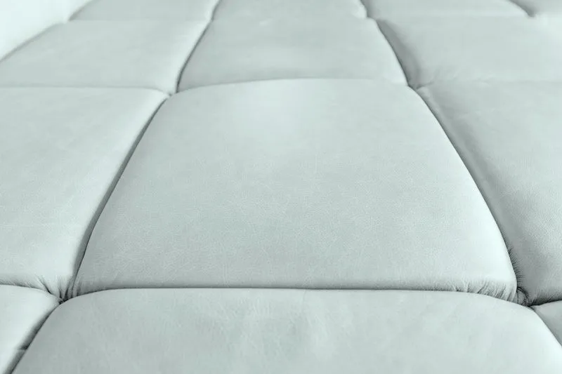KAWOLA Sofa NELSON Ecksofa Leder hellblau