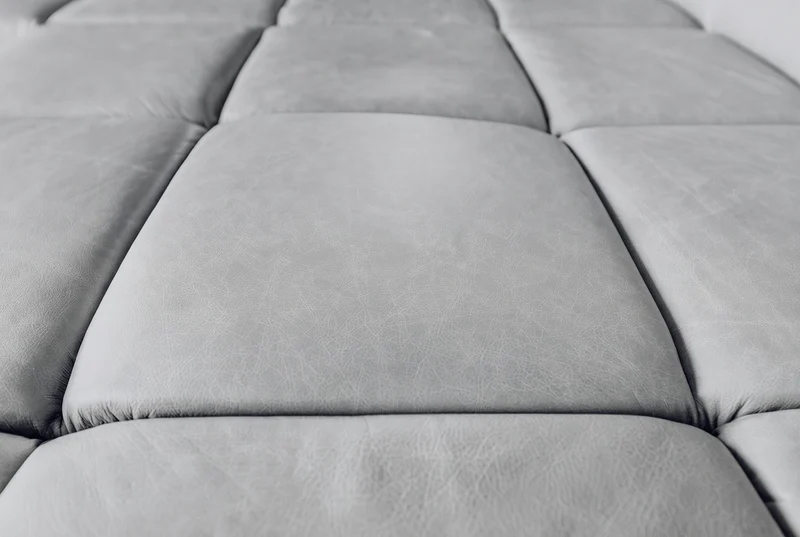 KAWOLA Sofa NELSON Ecksofa Leder hellgrau