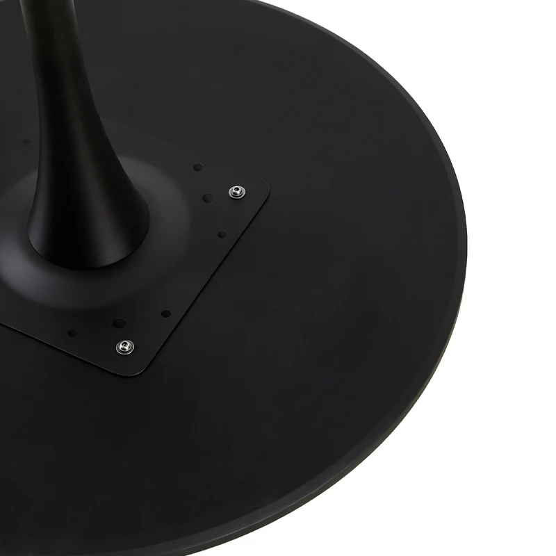 TULIP Runder Esstisch ohne Lücken, 75 cm - Schwarz/Weiß/Marmor