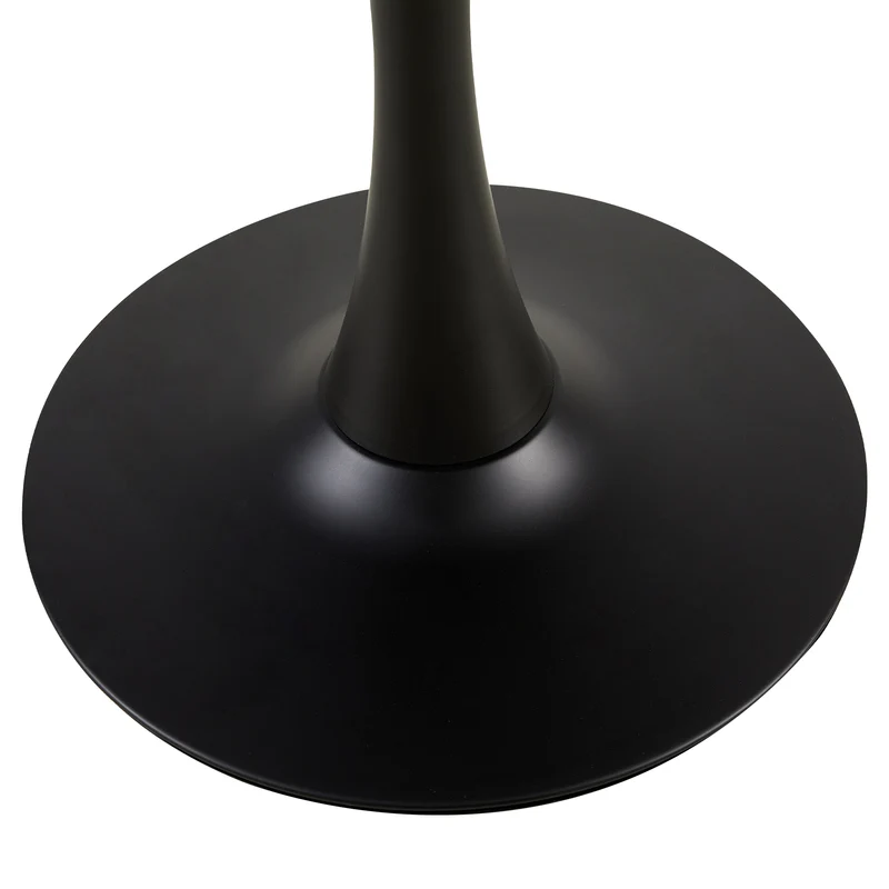 TULIP Runder Esstisch ohne Lücken, 75 cm - Schwarz/Weiß/Marmor