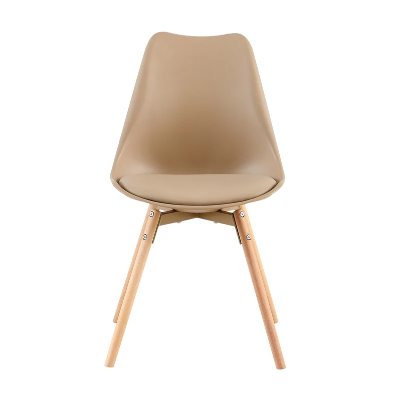 OATS 4er-Set Esszimmerstühle, gepolstert, Khaki/Helles Khaki