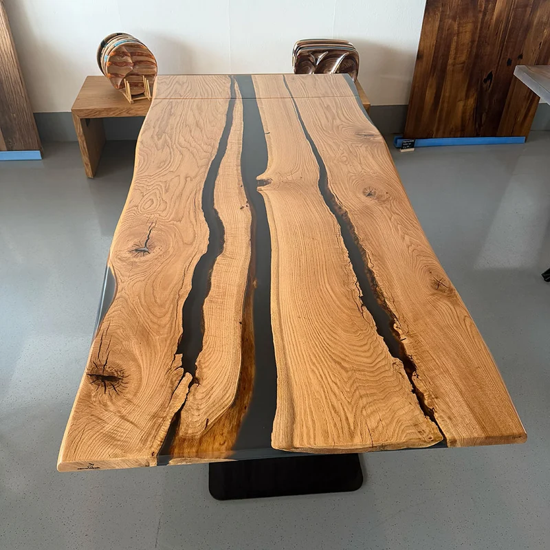 Sale! Epoxidharz Esstisch aus Eiche | 185-215 cm x 100 cm