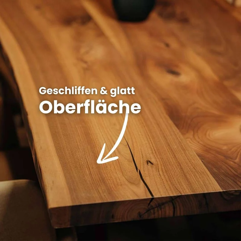 Massivholztisch Nussbaum | Modell Noyer | 5 cm