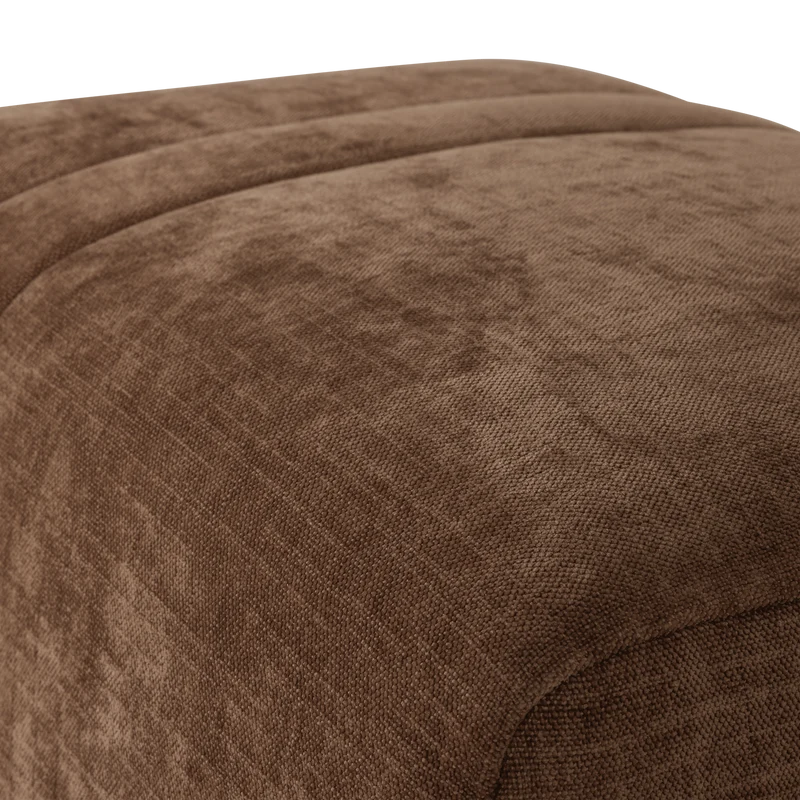 Omaire hocker chenille hellbraun
