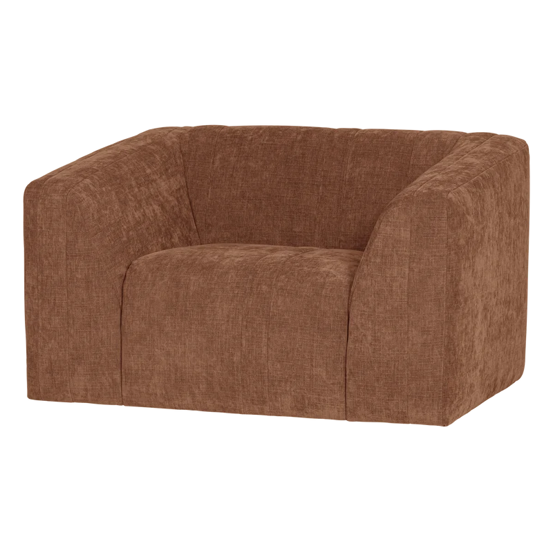 Omaire Sessel Chenille Rostbraun