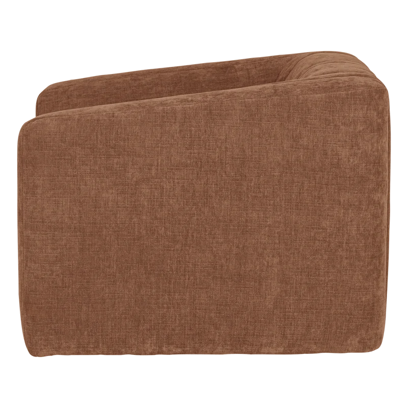 Omaire Sessel Chenille Rostbraun
