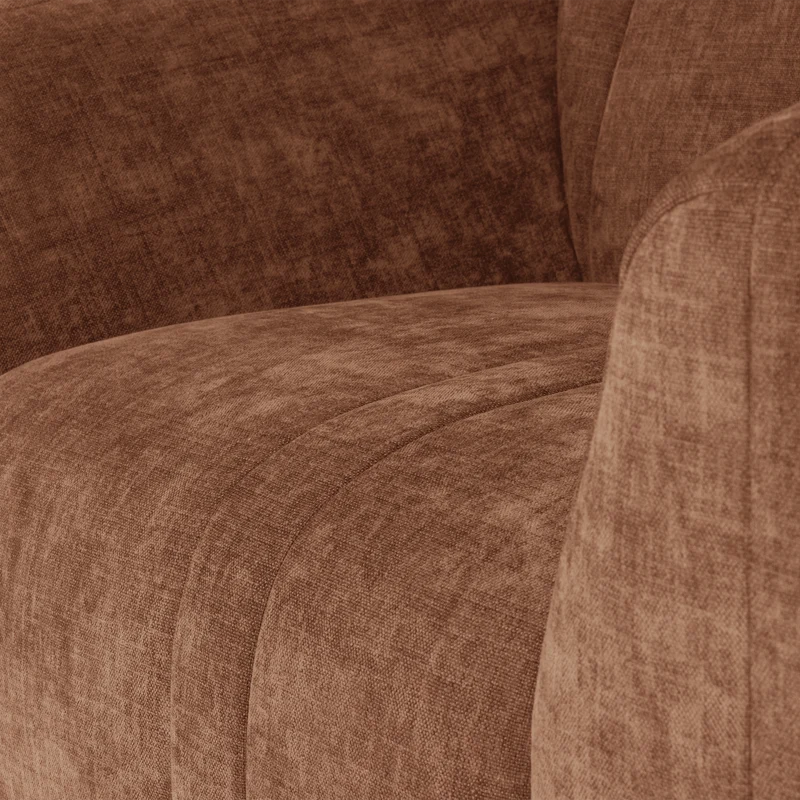 Omaire Sessel Chenille Rostbraun