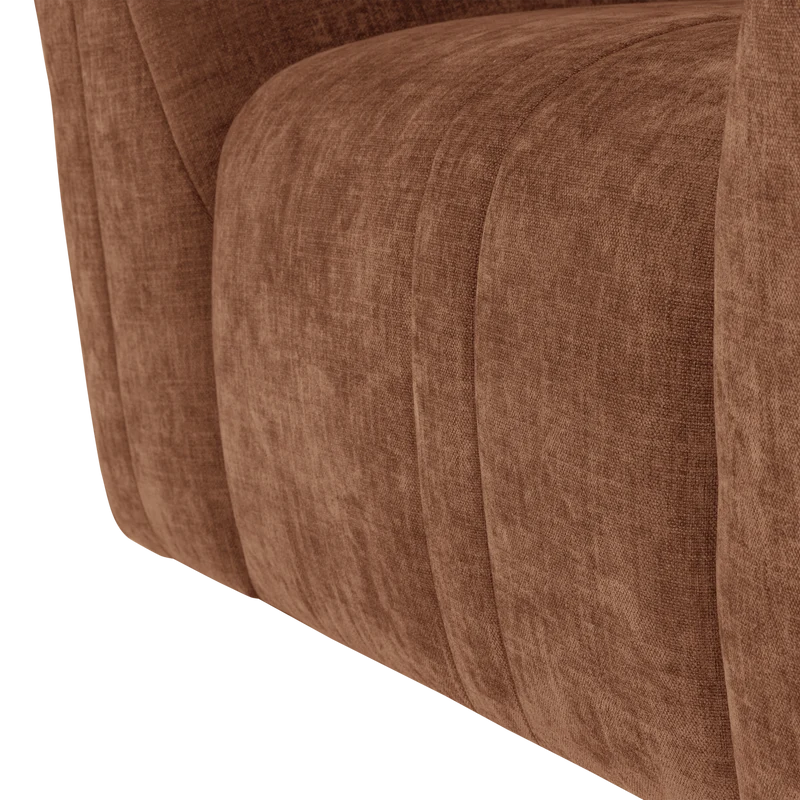 Omaire Sessel Chenille Rostbraun