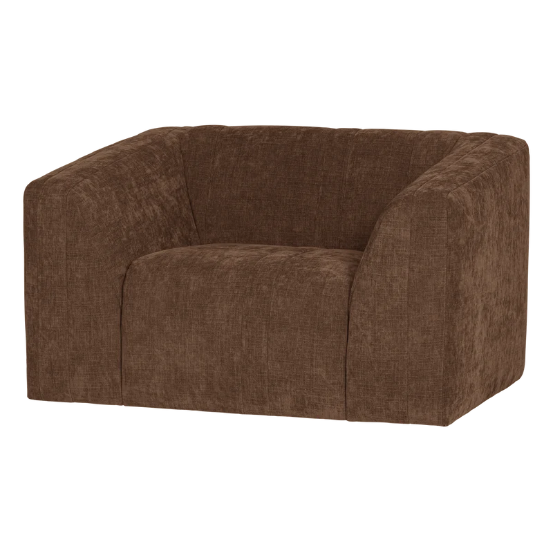 Omaire sessel chenille hellbraun
