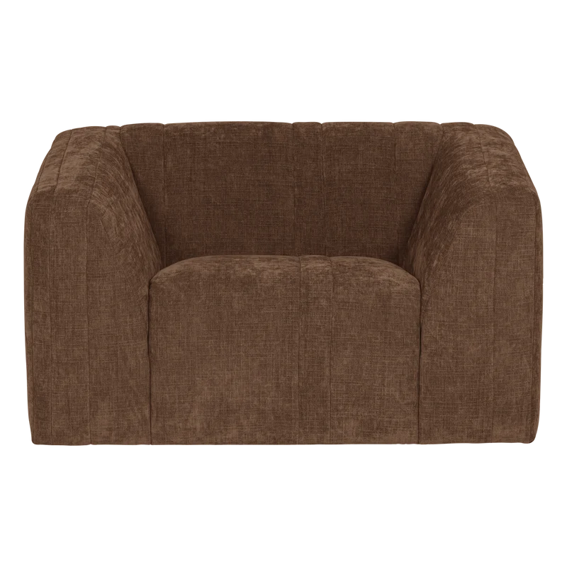Omaire sessel chenille hellbraun