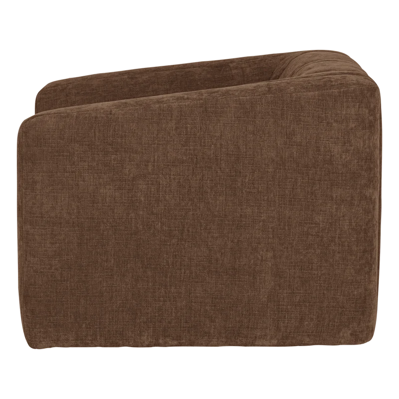 Omaire sessel chenille hellbraun