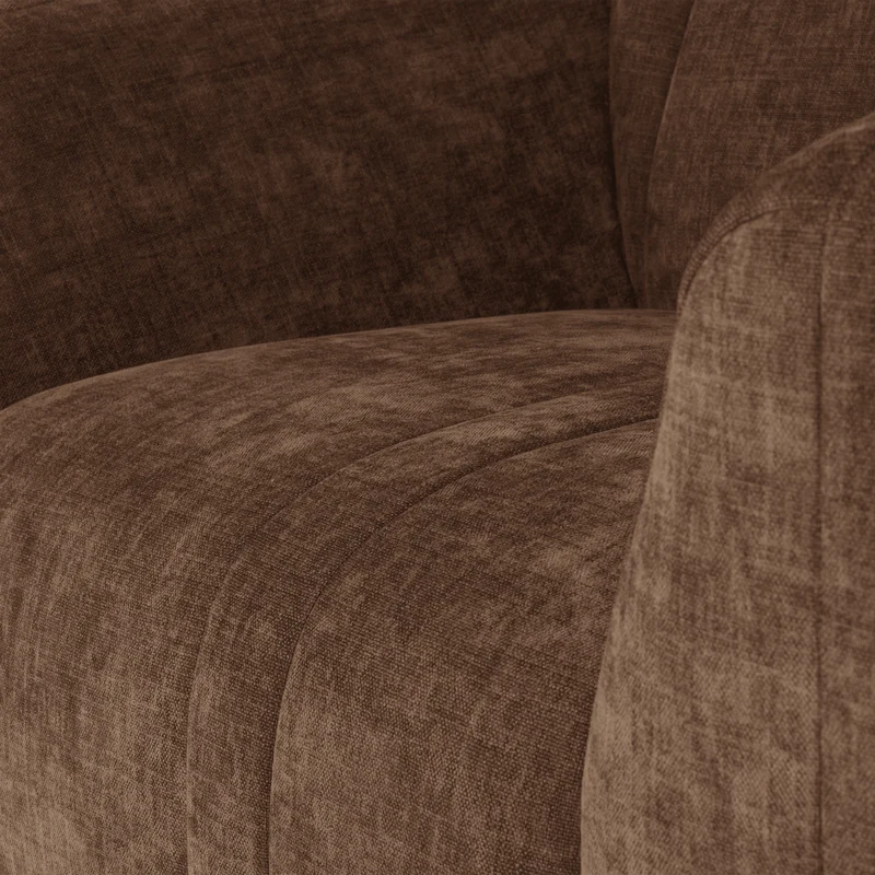 Omaire sessel chenille hellbraun