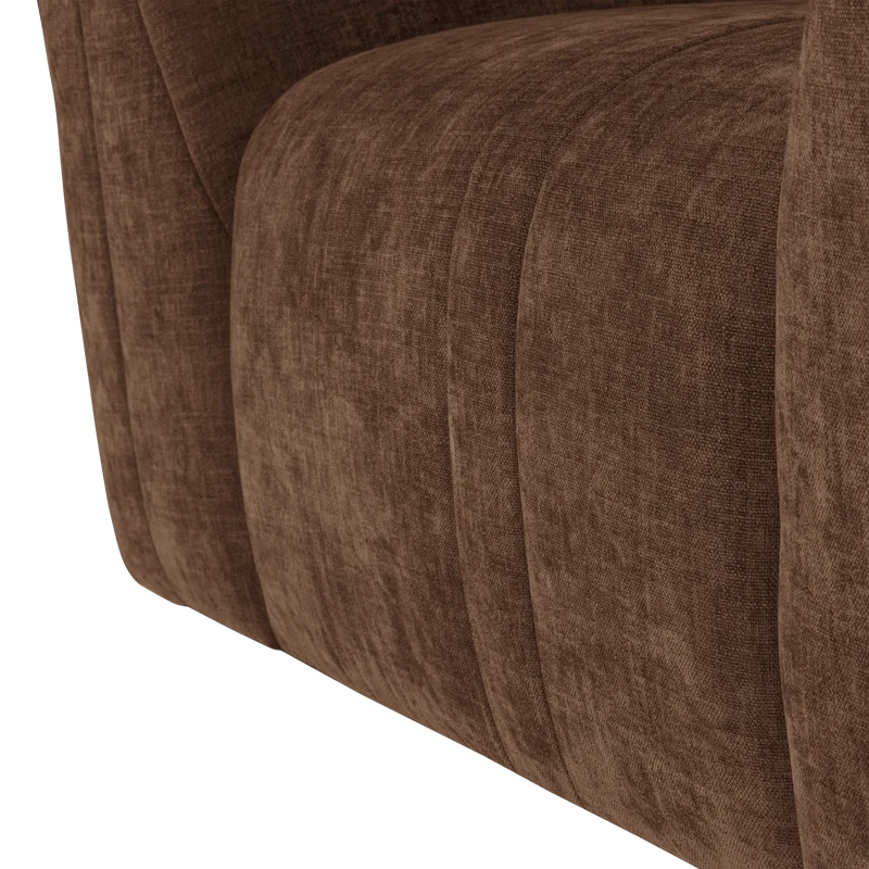 Omaire sessel chenille hellbraun