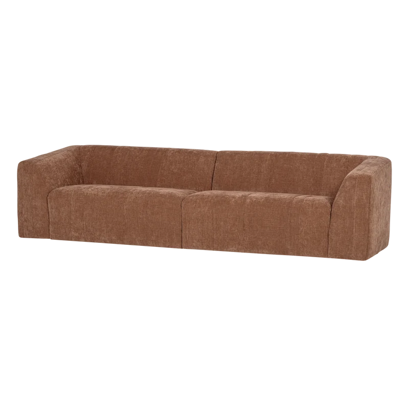 Omaire 4-Sitzer-Sofa Chenille Rostbraun