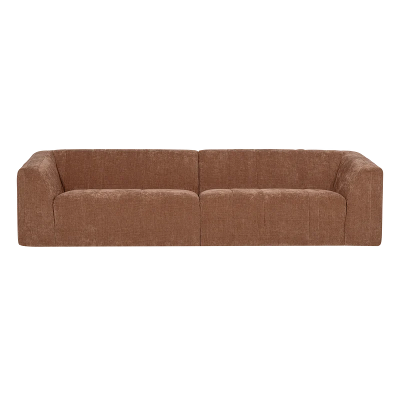 Omaire 4-Sitzer-Sofa Chenille Rostbraun