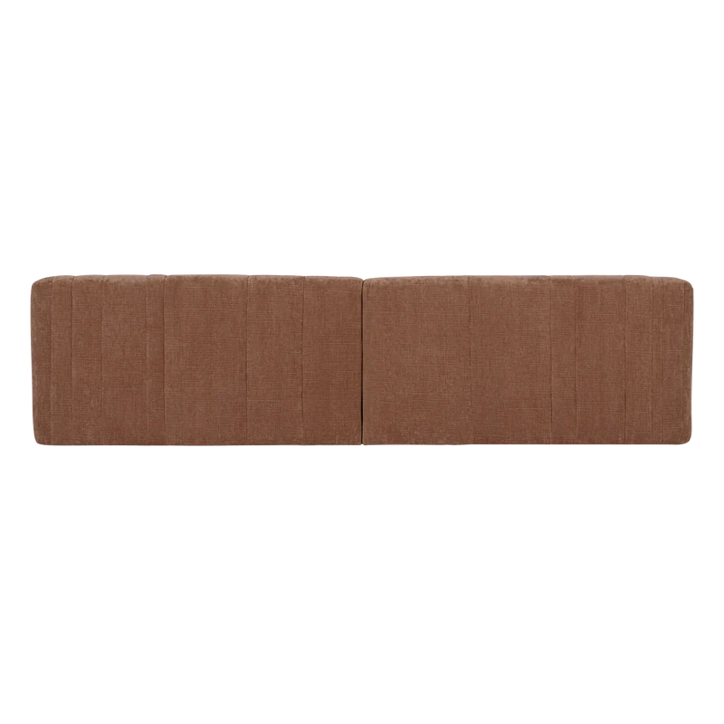 Omaire 4-Sitzer-Sofa Chenille Rostbraun