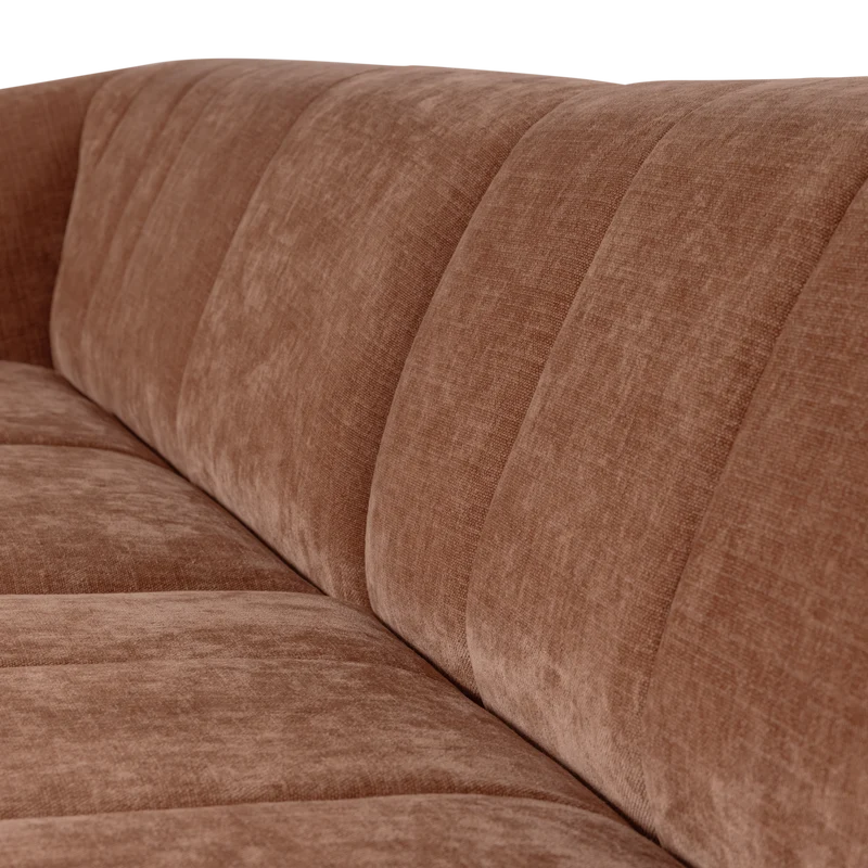 Omaire 4-Sitzer-Sofa Chenille Rostbraun