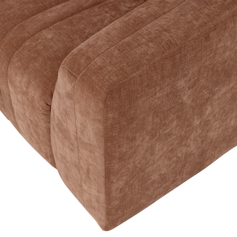 Omaire 4-Sitzer-Sofa Chenille Rostbraun