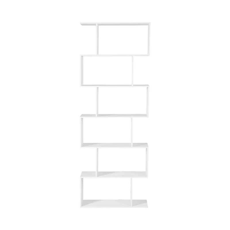 TILDEN Bücherregal, Standregal, Büroregal, Raumteiler mit 6 Fächern – Weiß