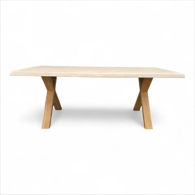 Esstisch (Hox S) Eiche Massivholztisch Holzgestell X-Form