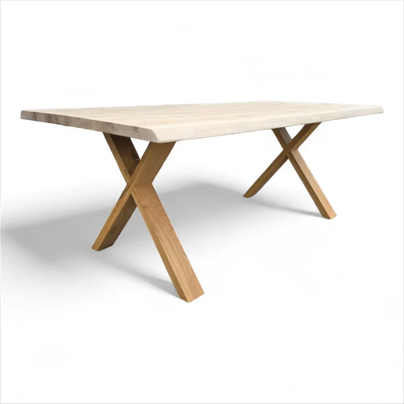 Esstisch (Hox S) Eiche Massivholztisch Holzgestell X-Form