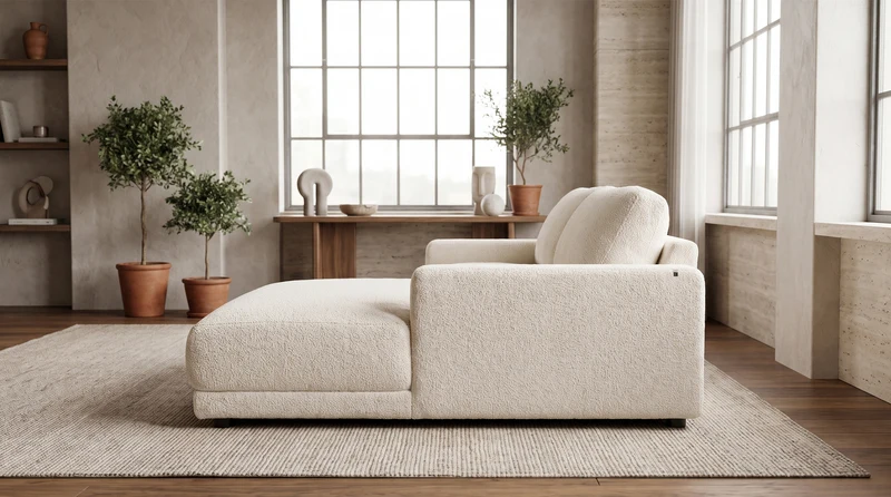 KAWOLA Big Sofa MARLIN Stoff beige