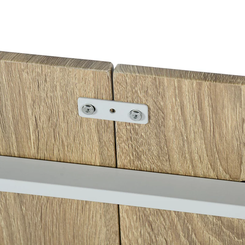 REEDER Modulares Tisch- und 4 Stühle Set - Eiche/Schwarz