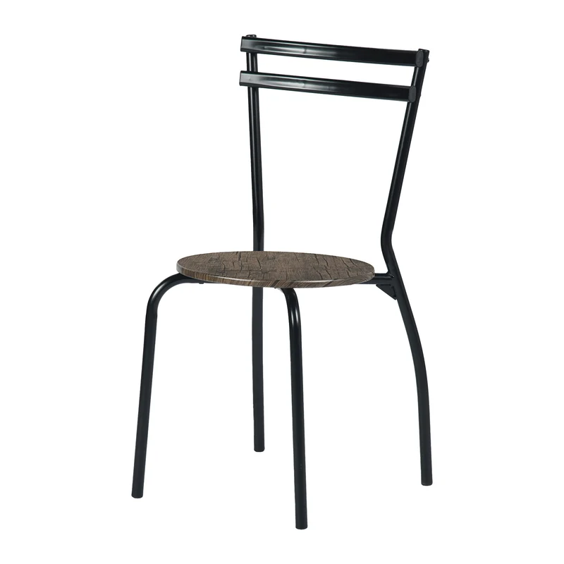 REEDER Modulares Tisch- und 4 Stühle Set - Eiche/Schwarz