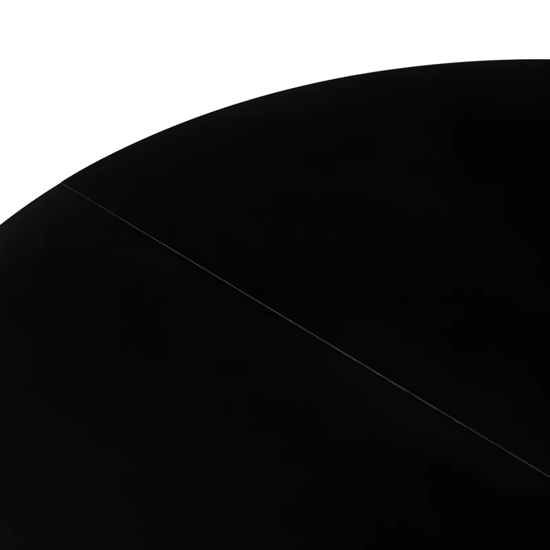 LYMAN Runder Esstisch, 80 cm, Weiß/Schwarz